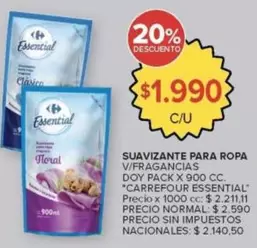 Carrefour - SUAVIZANTE PARA ROPA V/FRAGANCIAS DOY PACK
