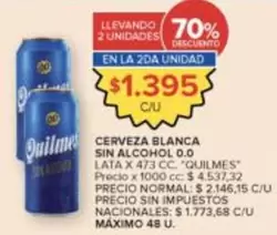 Quilmes - CERVEZA BLANCA SIN ALCOHOL 0.0
