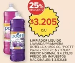 Poett - LIMPIADOR LÍQUIDO LAVANDA/PRIMAVERA