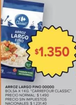 Carrefour - ARROZ LARGO FINO 00000