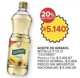 Cocinero - ACEITE DE GIRASOL