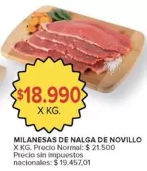 X$ - MILANESAS DE NALGA DE NOVILLO