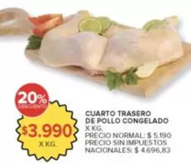 CUARTO TRASERO DE POLLO CONGELADO