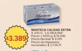 La paulina - Manteca