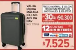 VALIJA RÍGIDA MÁLAGA 63,5 MS. ABS 8W