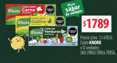 Knorr - Caldo sabor Carne, Gallina, Verduras