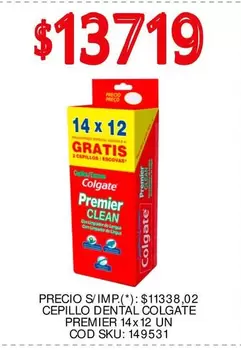 Colgate - CEPILLO DENTAL PREMIER 14x12 UN