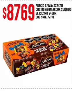 Arcor - CHO.BOMBON ARCOR SURTIDO EL KIOSKO 246GR COD SKU: 77118