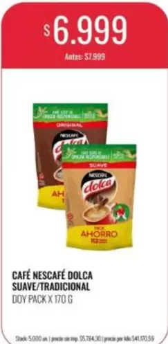 Nescafé - CAFÉ DOLCA SUAVE/TRADICIONAL DOY PACK