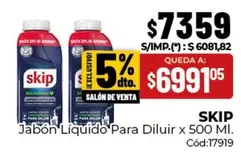 Skip - Jabón Líquido Para Diluir x 500 Ml.