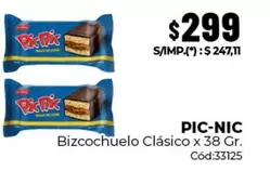 Pic-Nic - Bizcochuelo Clásico x 38 Gr. Cód:33125