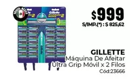 Gillette - Máquina De Afeitar Ultra Grip Móvil x 2 Filos Cód:23666