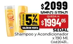 Sedal - Shampoo y Acondicionador