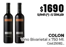 Colón - Vino Bivarietal x 750 Ml. C
uevo 25082