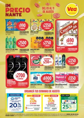 Catálogo Supermercados Vea en Lanús | Ofertas imPRECIOnante  | 2025-08-05T00:00:00.000Z - 2025-08-11T00:00:00.000Z
