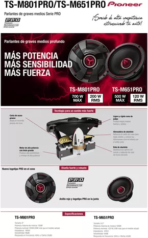 Catálogo Pioneer en Lomas de Zamora | TS-M801PRO-TS-M651PRO | 2025-08-05T00:00:00.000Z - 2025-09-10T00:00:00.000Z