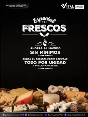 Catálogo Supermayorista Vital en Vicente López | Especial frescos |  | 2025-04-08T00:00:00.000Z - 2025-10-08T00:00:00.000Z