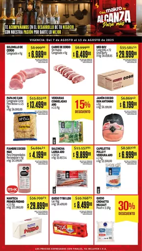 Catálogo Makro en Termas de Río Hondo | Ofertas Gastronómicas | 2025-08-07T00:00:00.000Z - 2025-08-13T00:00:00.000Z