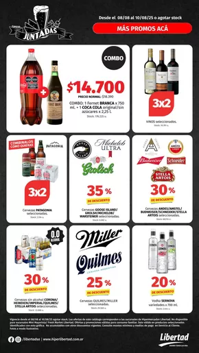 Catálogo Hiper Libertad en Coronda | Ofertas principales para todos los clientes | 2025-08-08T00:00:00.000Z - 2025-08-10T00:00:00.000Z