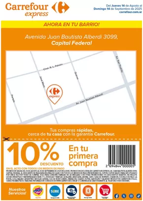 Catálogo Carrefour Express en Recoleta | Express | Av. Juan Bautista Alberdi 3099  | 2025-08-14T00:00:00.000Z - 2025-09-14T00:00:00.000Z
