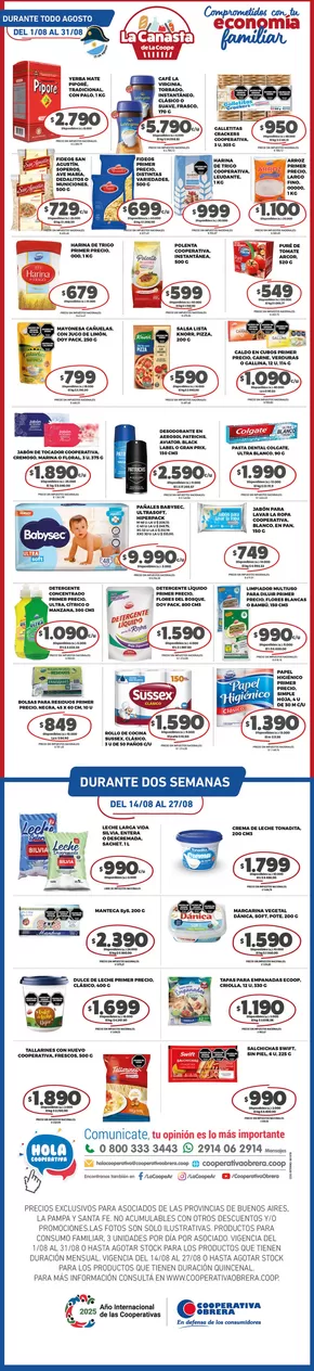 Catálogo Cooperativa Obrera en Mar del Plata | canasta BA-14082025 | 2025-08-01T00:00:00.000Z - 2025-08-31T00:00:00.000Z