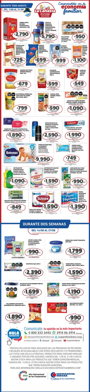 Catálogo Cooperativa Obrera en General Roca (Río Negro) | canasta RN-14082025 | 2025-08-01T00:00:00.000Z - 2025-08-31T00:00:00.000Z