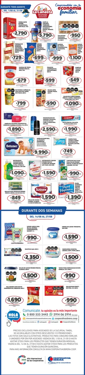 Catálogo Cooperativa Obrera | canasta TANDIL-14082025 | 2025-08-01T00:00:00.000Z - 2025-08-31T00:00:00.000Z