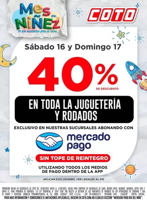 Catálogo Coto en Avellaneda (Buenos Aires) | Coto Afiche Web- Mercado Pago Jugueteria | 2025-08-16T00:00:00.000Z - 2025-08-17T00:00:00.000Z