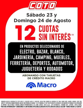 Catálogo Coto en Florida (Buenos Aires) | Coto Afiche Web Banco Macro- | 2025-08-23T00:00:00.000Z - 2025-08-24T00:00:00.000Z