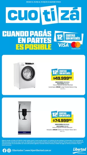 Catálogo Hiper Libertad en Corrientes | Ofertas principales y descuentos | 2025-08-25T00:00:00.000Z - 2025-08-31T00:00:00.000Z