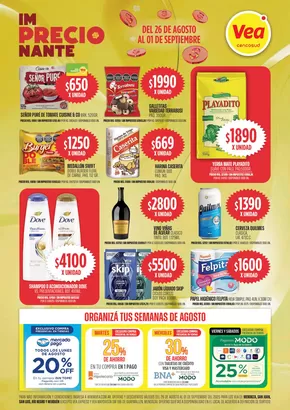 Catálogo Supermercados Vea en Salta | Ofertas imPRECIOnante  | 2025-08-26T00:00:00.000Z - 2025-09-01T00:00:00.000Z
