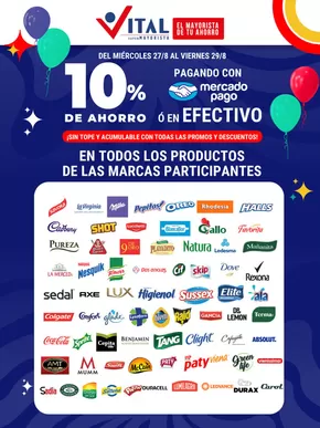 Catálogo Supermayorista Vital en Recoleta | Mercado Pago |  | 2025-08-27T00:00:00.000Z - 2025-08-29T00:00:00.000Z