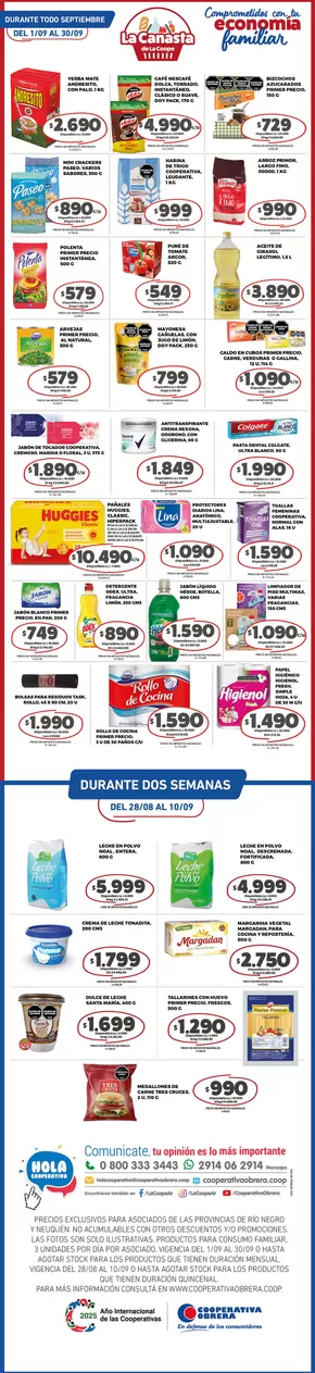 Catálogo Cooperativa Obrera en Olivos | canasta RN-01092025 | 2025-09-02T00:00:00.000Z - 2025-09-16T00:00:00.000Z