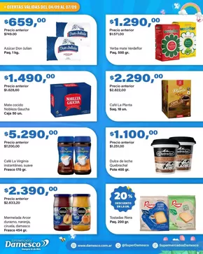 Catálogo Supermercados Damesco en Salta | Ofertas y promociones actuales | 2025-09-05T00:00:00.000Z - 2025-09-19T00:00:00.000Z