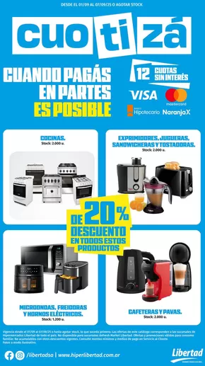 Catálogo Hiper Libertad en San Miguel de Tucumán | Excelente oferta para todos los clientes | 2025-09-05T00:00:00.000Z - 2025-09-19T00:00:00.000Z