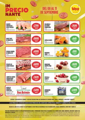 Catálogo Supermercados Vea en Mendoza | Oferta Semanal BsAs Nea | 2025-09-08T00:00:00.000Z - 2025-09-11T00:00:00.000Z