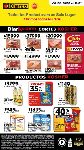 Catálogo Diarco en San Cristóbal (Buenos Aires) | Diarco Ofertas Kosher | 2025-09-08T00:00:00.000Z - 2025-09-12T00:00:00.000Z