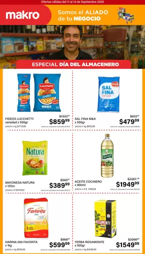 Catálogo Makro en Adrogué | Ofertas especiales día del almacenero | 2025-09-11T00:00:00.000Z - 2025-09-14T00:00:00.000Z