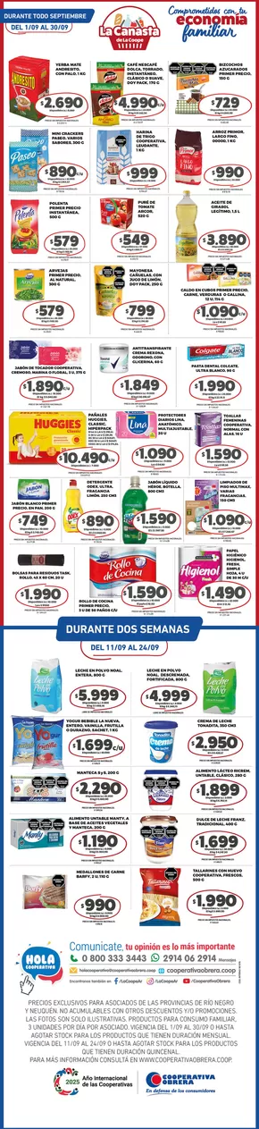 Catálogo Cooperativa Obrera | canasta RN-11092025 | 2025-09-12T00:00:00.000Z - 2025-09-26T00:00:00.000Z