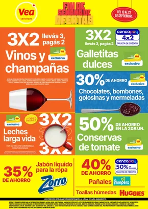 Catálogo Supermercados Vea en La Plata | Oferta fin de semana | 2025-09-19T00:00:00.000Z - 2025-09-21T00:00:00.000Z