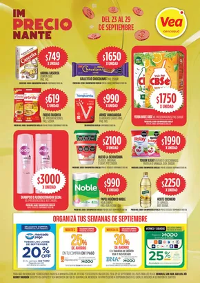 Catálogo Supermercados Vea en Villa Sarmiento (Buenos Aires) | ofertas imPRECIOnante Cuyo  | 2025-09-23T00:00:00.000Z - 2025-09-29T00:00:00.000Z