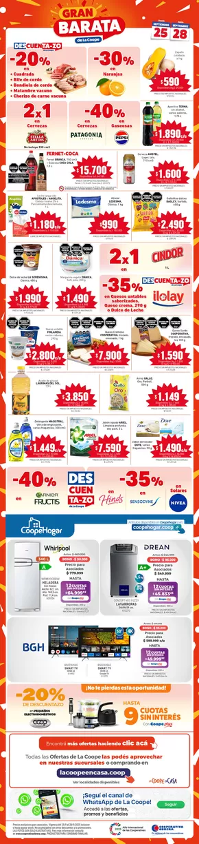 Catálogo Cooperativa Obrera en Sunchales | Gran-Barata 25092025 | 2025-09-25T00:00:00.000Z - 2025-10-09T00:00:00.000Z