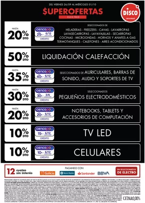 Catálogo Disco en Buenos Aires | Ofertas | Electro, T. Libre y más | 2025-09-25T00:00:00.000Z - 2025-10-02T00:00:00.000Z