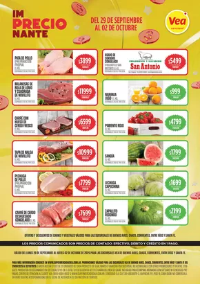 Catálogo Supermercados Vea en Adrogué | Oferta Semanal BsAs Nea | 2025-09-29T00:00:00.000Z - 2025-10-02T00:00:00.000Z