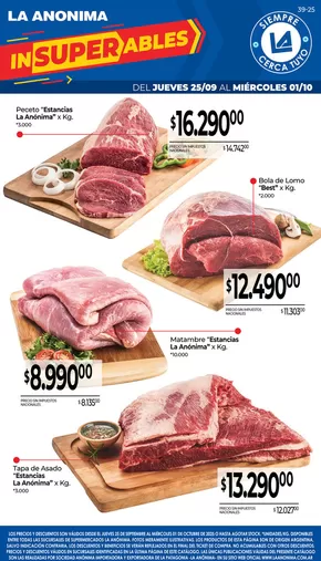 Catálogo La Anonima en Rincón de los Sauces | Carnes, frutas y verduras | 2025-10-01T00:00:00.000Z - 2025-10-15T00:00:00.000Z