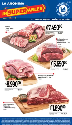 Catálogo La Anonima en San Antonio Oeste | Carnes, frutas y verduras | 2025-10-01T00:00:00.000Z - 2025-10-15T00:00:00.000Z