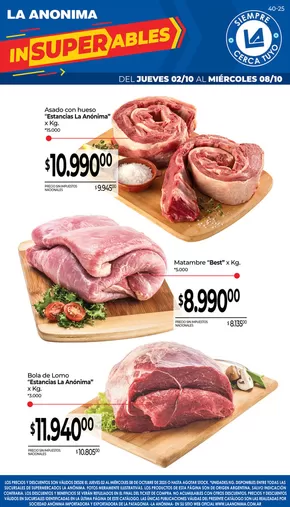 Catálogo La Anonima en Laboulaye | Carnes, frutas y verduras | 2025-10-02T00:00:00.000Z - 2025-10-16T00:00:00.000Z