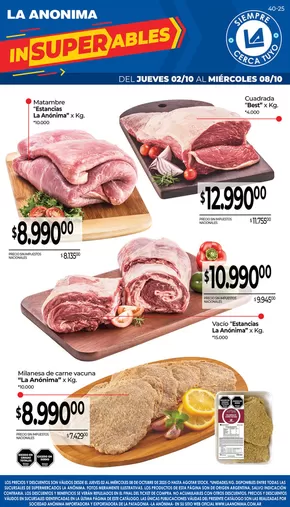 Catálogo La Anonima en Comodoro Rivadavia | Carnes, frutas y verduras | 2025-10-02T00:00:00.000Z - 2025-10-16T00:00:00.000Z