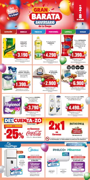 Catálogo Cooperativa Obrera en Comodoro Rivadavia | Gran-Barata 02102025-CR | 2025-10-02T00:00:00.000Z - 2025-10-16T00:00:00.000Z