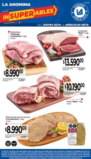 Carnes, frutas y verduras